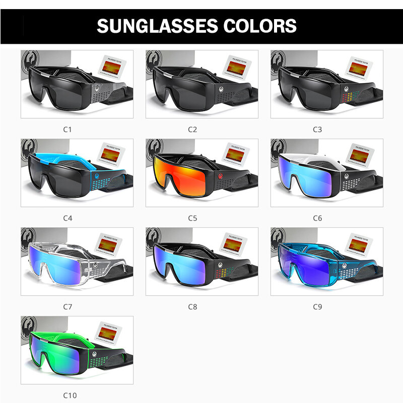 Dragon Oversized Polarized Sunglasses Men Windproof Shield Frame Sport  Sun Glasses