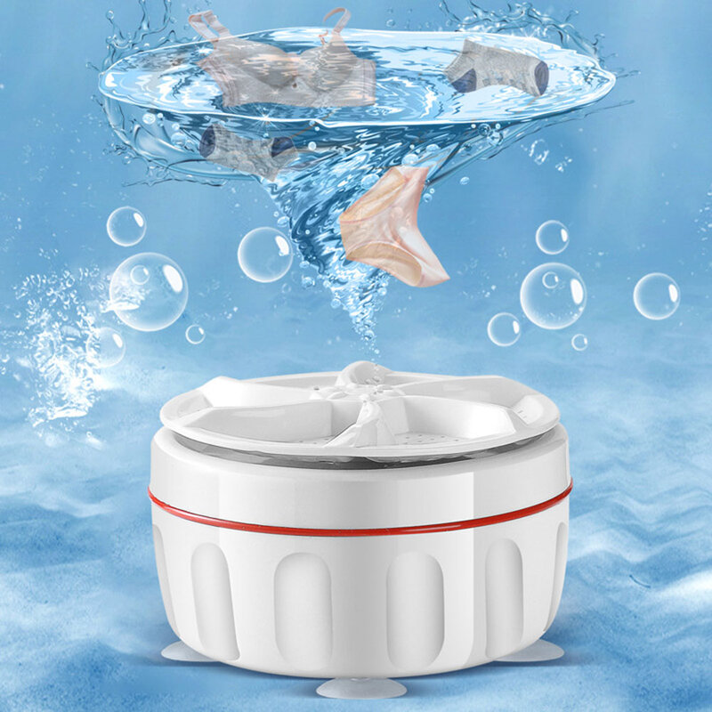 Portable Mini Washing Machine USB Charging Ultrasonic Turbo Washer Machine For Socks Underwear Wash Dishes For Home Travel