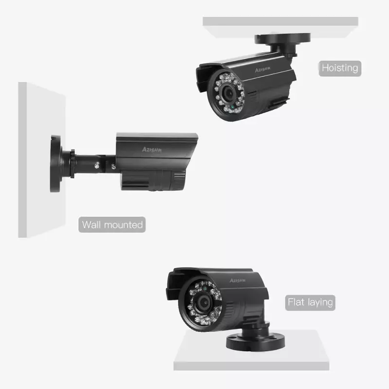 AZISHN-cámara CCTV 800TVL/1000TVL, filtro de corte IR, 24 horas, visión diurna/nocturna, cámara de vigilancia tipo bala IR impermeable para exteriores
