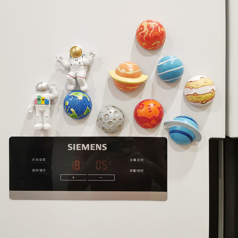 Creative Fridge Magnet Refrigerator 3D Home Decor Message Magnet Magnetic Universe Space Cute Decorative Sticker