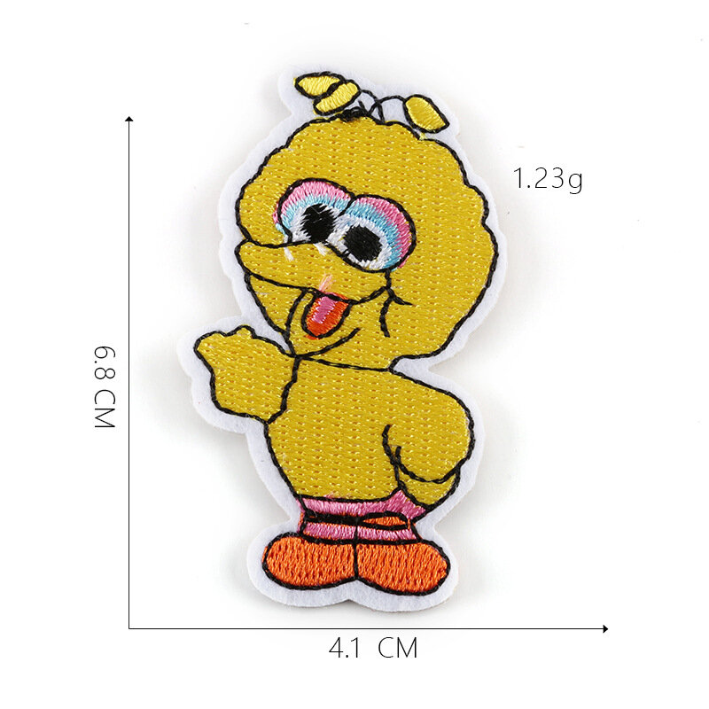17 pz/set Sesame Street Cartoon Series ferro fai da te su toppe per vestiti per bambini cappello Jeans Sticker Sew-on distintivo Patch ricamato