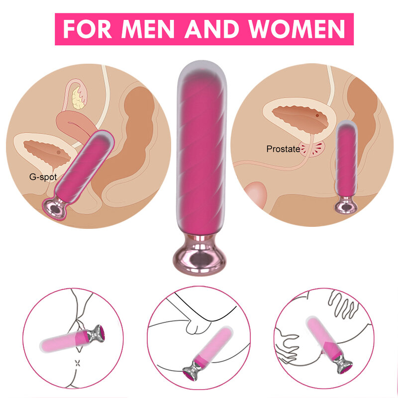 Doppel Silikon Vibrierende Gewinde Anal Stecker masturbators Vaginale Vibrator für frauen Butt Plug Anal Sex spielzeug für erwachsene 18 Paare