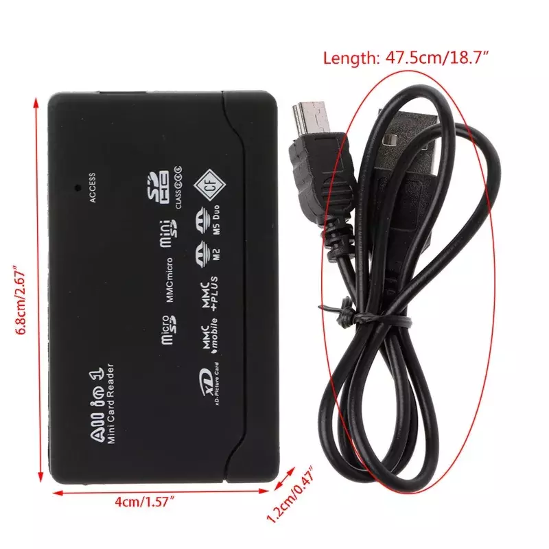 All-In-One Memory Card Reader For USB External Mini Micro SD SDHC M2 MMC XD CF Dropship