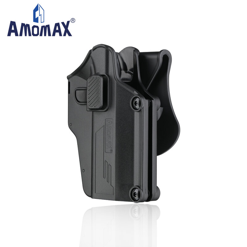 Amomax Universal ยุทธวิธีการล่าสัตว์ซองหนังปืนพกมากกว่า200 + ปืนพกขวามือ