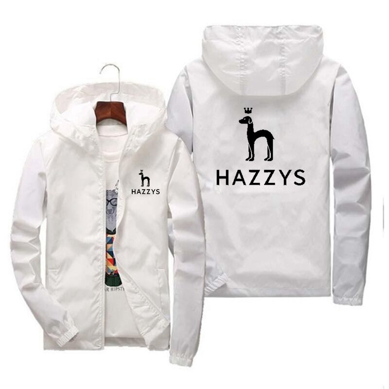 HAZZYS – veste à capuche fine pour homme, coupe-vent, avec fermeture éclair, pour randonnée et Camping, pilote surdimensionné 7XL