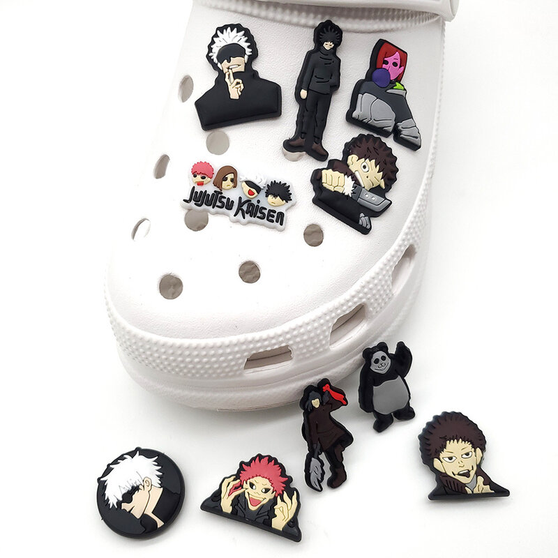 Single Sale Wholesale Jujutsu Kaisen DIY Anime Shoe Buckle Sandals Accessories Croc Charms Decorations Kids Partys X-mas Gifts