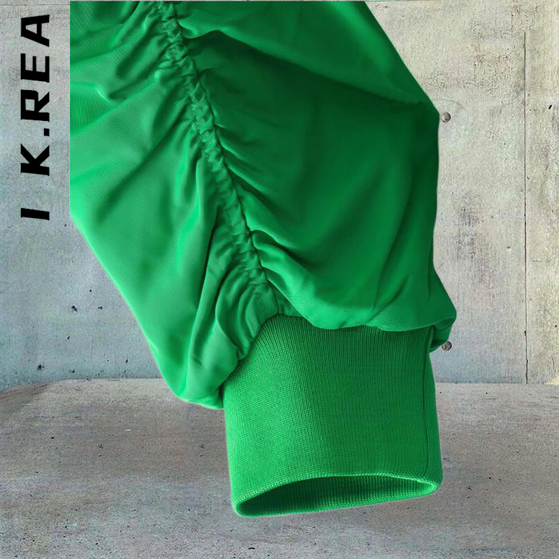 I K.Rea-힙합 재킷 여성용 겨울 한국 스타일 봄버 재킷, 클래식 유니섹스 남자 친구 루즈코트 세련된 여성 의류 상의