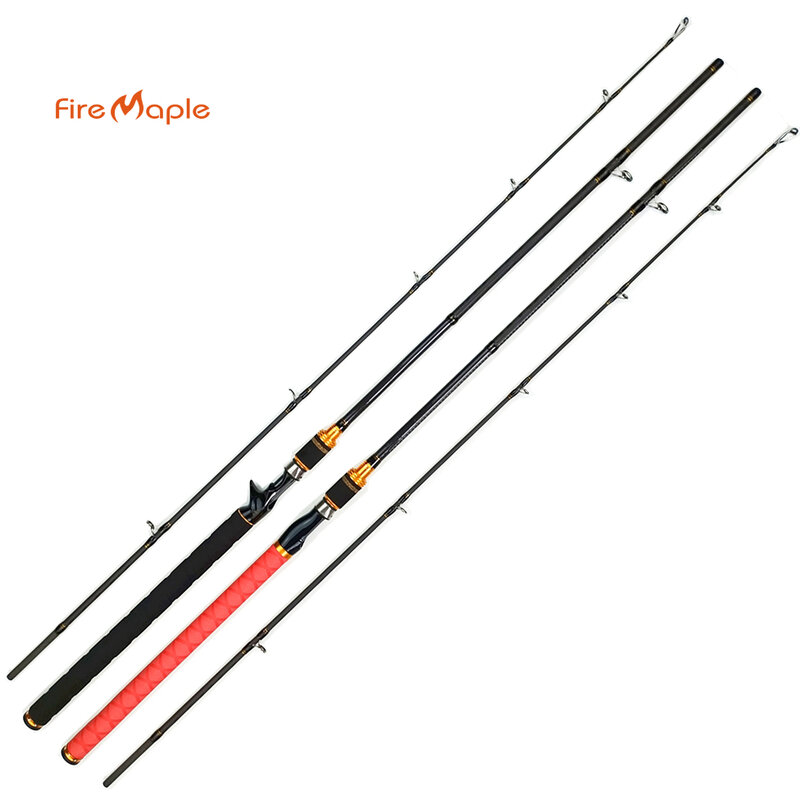 Fire Maple-caña de pescar giratoria de mango largo, señuelo de acción rápida, potencia H, 15-30g, 2,18 m