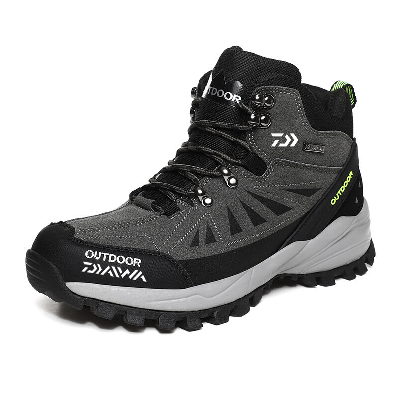 2023 Daiwa รองเท้าฤดูหนาวใหม่กำมะหยี่ High-Top Hiking รองเท้ากลางแจ้งเดินป่ารองเท้า