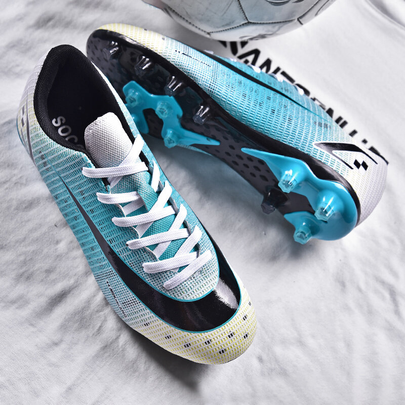 รองเท้าฟุตบอลชายวัยรุ่นผู้ใหญ่ Cleats การฝึกอบรม Match รองเท้าผ้าใบ Mix และ Match ฟุตบอล Comfort Light ฟุตบอล
