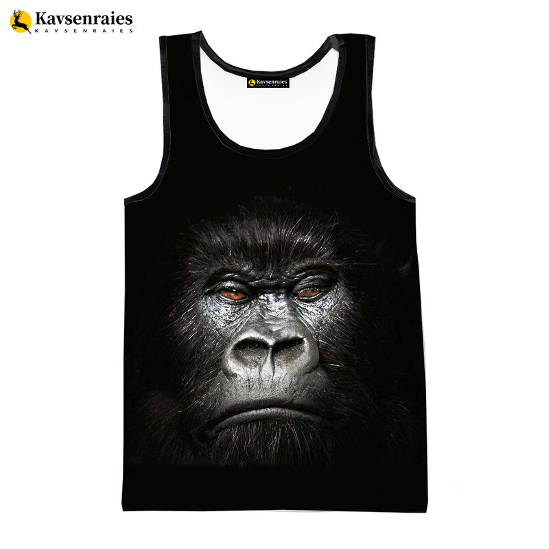 T-shirt ajuster ille de singe imprimé en 3D pour hommes et femmes, glacé, précieux, hip hop, décontracté, mode estivale