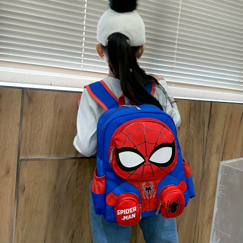 Disney 'S ใหม่การ์ตูน Spider-Man เด็กกระเป๋าเป้สะพายหลังแบรนด์หรูเด็กอนุบาลกระเป๋านักเรียนขนาดใหญ่สา...