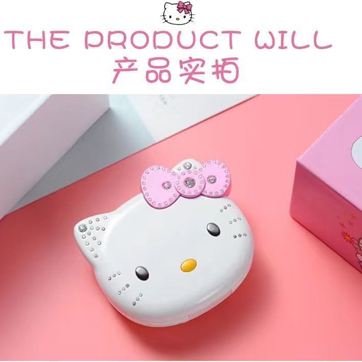 Sanrio Hello Kitty Cartoon Kinderen Student Mobiele Telefoon Leuke Flip High Definition Bellen Mini Positionering Mobiele Telefoon