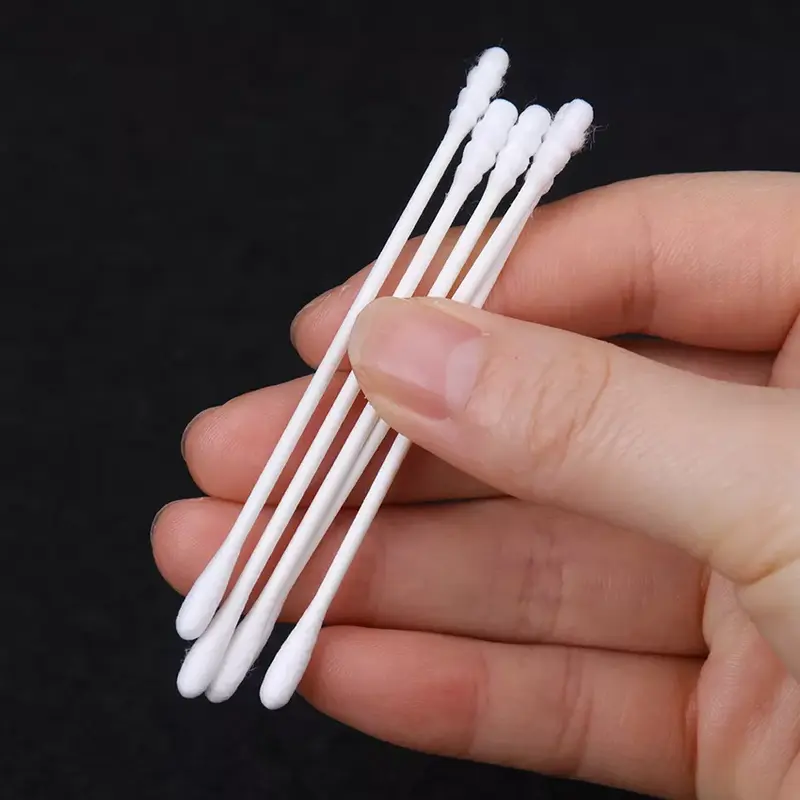200PCS/ Box Double Head Cotton Swab Cotton Paper Stick Disposable For Nose Ears Cleaning Health Care Tools