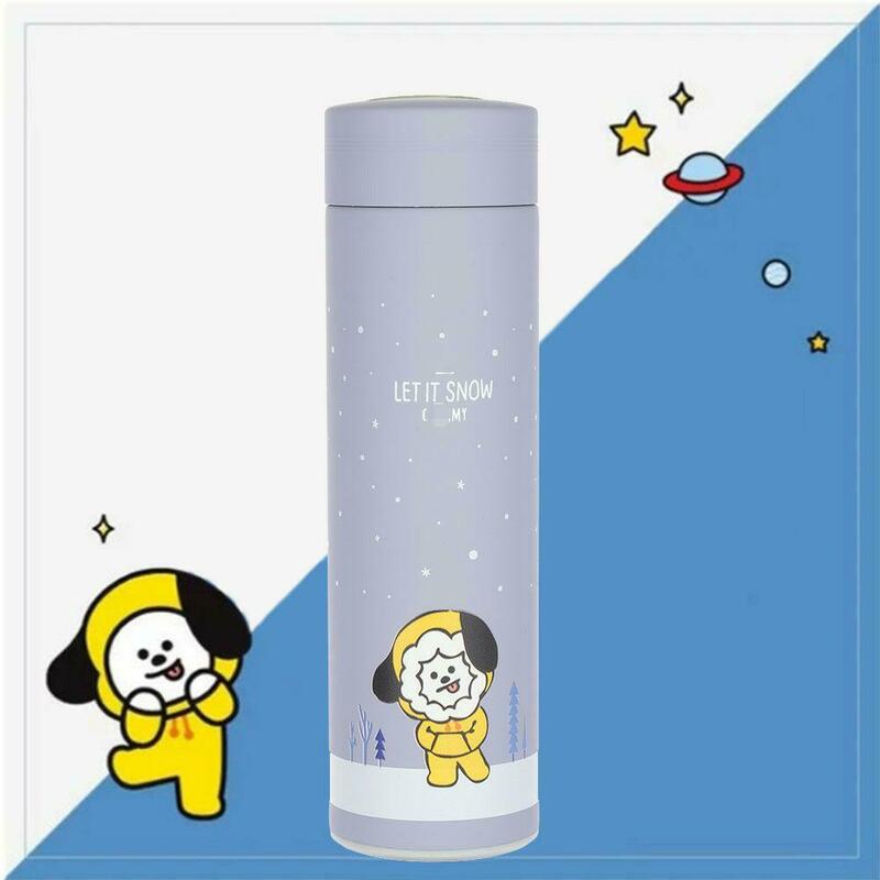 KPOP boy group combination cartoon thermos cup creative stainless steel cup water cup student gift fan collection SUGA JIMIN JIN