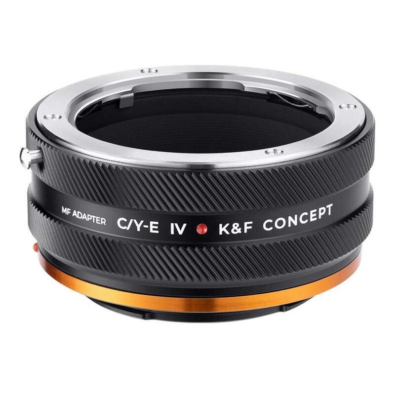 K & F Concept C/Y-E IV PRO C/Y (Contax/Yashica) SLR 렌즈 마운트 무광택 래커가 있는 소니 E 카메라 바디 어댑터 링