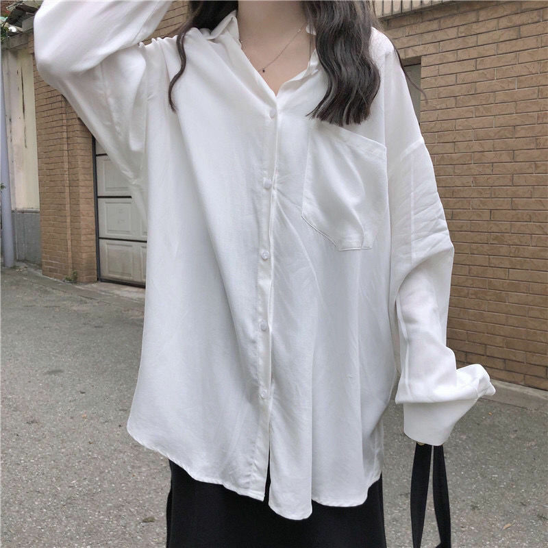 Женская летняя блузка средней длины, однотонная блузка