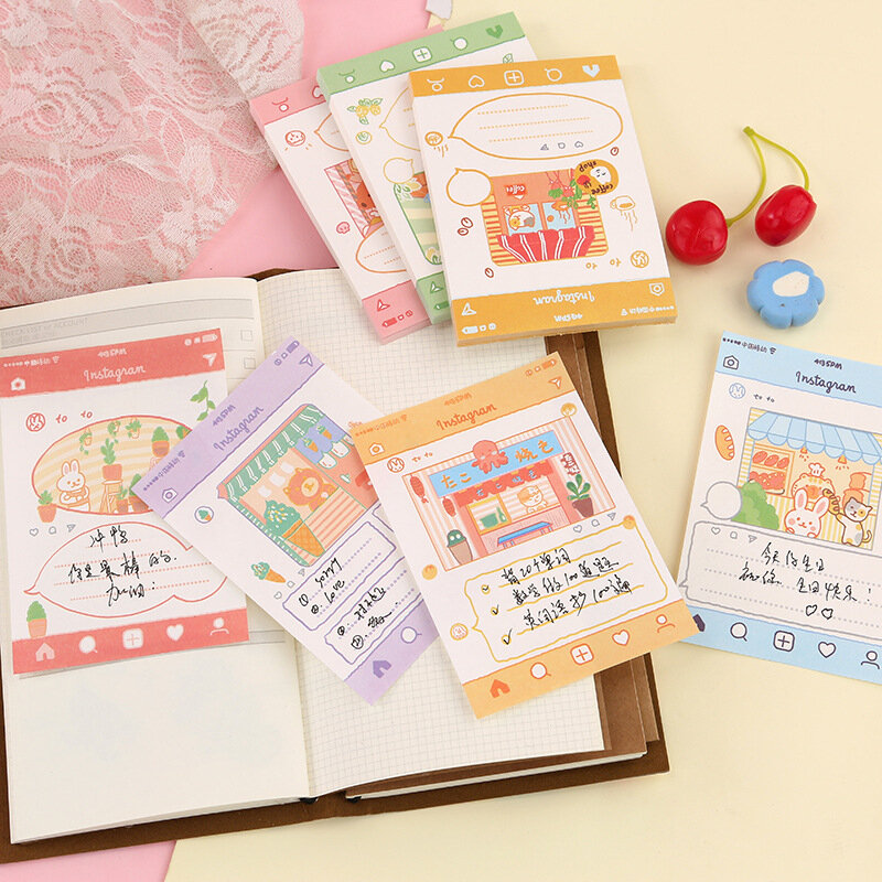 50Page Korean Creative Cute Convenient Message Circle Kawaii Memo Pad Stationery Notepads Sticky Notes Office School Supplies