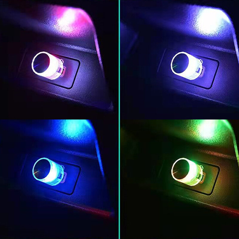 5V Mini USB ไฟ LED รถ Ambient Light โคมไฟตกแต่งสำหรับ Party Ambient แบบจำลองยานยนต์ PortablePlug Play Auto ภายใน