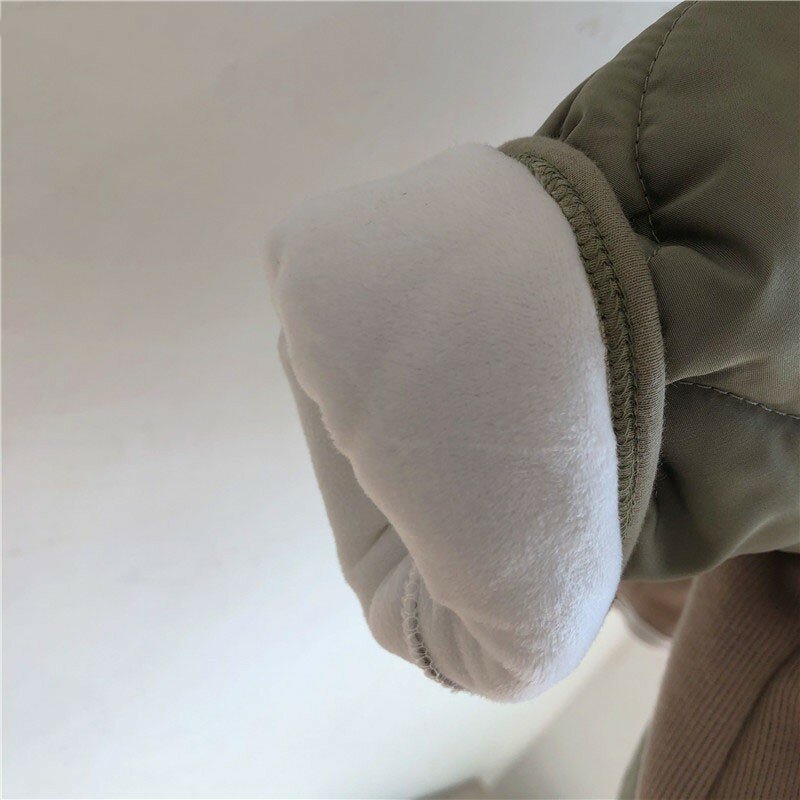 Criança moda diamante treliça algodão roupas do bebê menino grosso velo manter quente cardigan criança meninas com capuz para baixo jaqueta