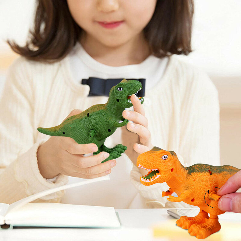 Huilong لف اللعب البلاستيك القفز ديناصور لعب الأطفال لطيف كذاب يختتم عقارب الساعة لعبة تعليمية ألعاب أطفال #50
