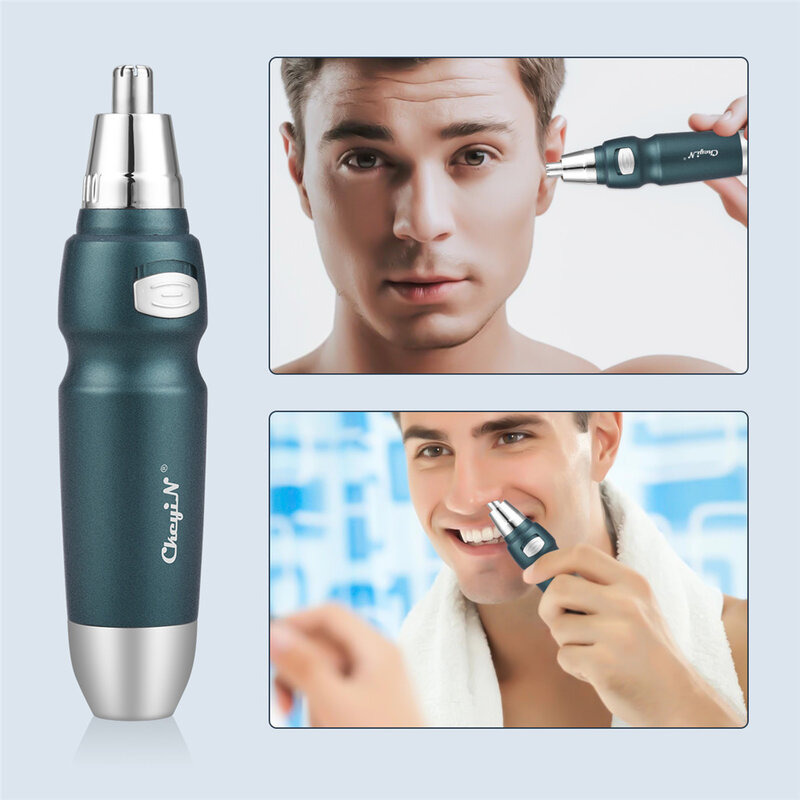 CkeyiN-recortador de pelo de nariz eléctrico para hombres, afeitadora de barba lavable, afeitadora de cejas portátil, eliminador de vello corporal