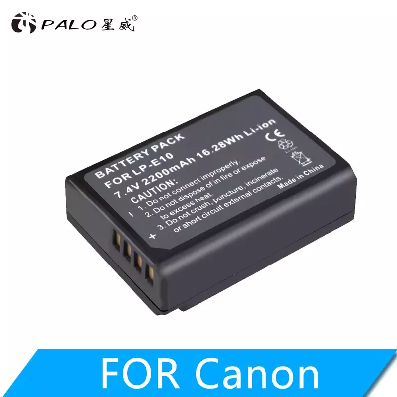 PALO-Batería de cámara LP-E10 LPE10 LP E10, para Canon EOS 1100D 1200D 1300D 2000D 4000D Rebel T3 T5 T6 KISS X50 X70, L10