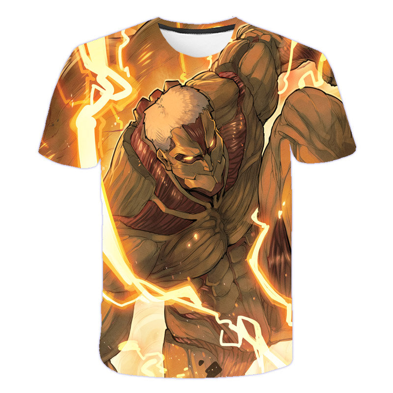 레비 3-19 세 사이즈 3d 프린트 폴리에스테르 셔츠 남성용 여아용, 타이탄 참 공격 티셔츠 애니메이션 레비 2022