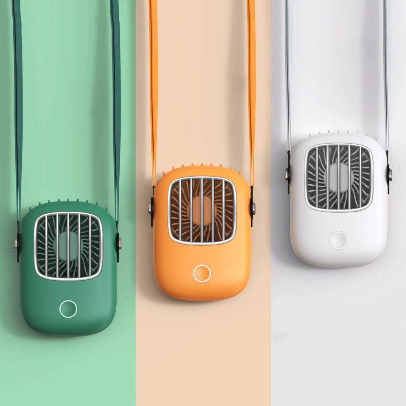 สินค้าใหม่ร้อน Travel แขวนคอพัดลม USB แบบพกพา Mini Mini Leafless Fan กลางแจ้ง Air Cooler เหมาะสำหรับหน้าแรก