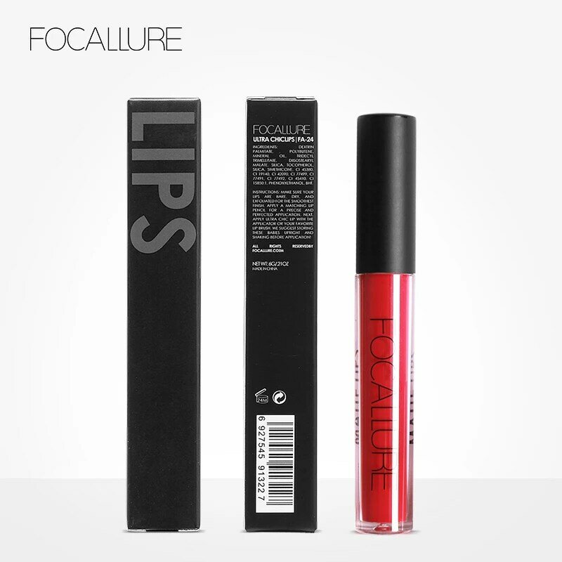 FOCALLURE – rouge à lèvres liquide mat, imperméable, hydratant, lisse, longue durée, maquillage, cosmétique