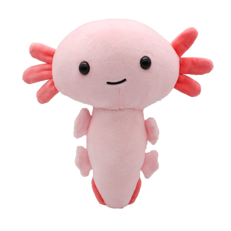 Axolotl-peluche de dibujos animados de Axolotl, juguete de animales de peluche Kawaii, Axolotl, muñeco de peluche rosa