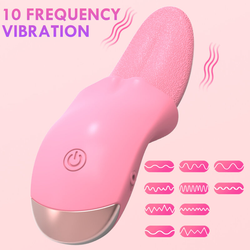 Tongue Licking Vibrator For Women G spot Clitoral Stimulator Rechargeable Nipple Female Masturbator Mini Clit Sex Toy for Women