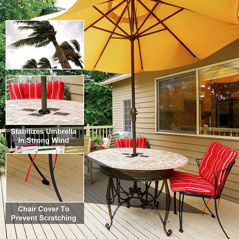 14 Pcs Umbrella Pole Wedge 2 Inch Patio Table Umbrella Hole Ring Plug And Cap Set Outdoor Furniture Glide Protectors