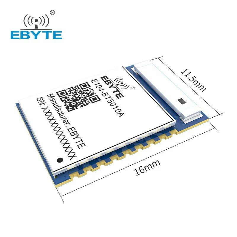 NRF52810 Bluetooth 5.0 Serial untuk BLE Modul 2.4GHz Daya Rendah E104-BT5010A Ble Nirkabel Transceiver Receiver Biru-Gigi Seri