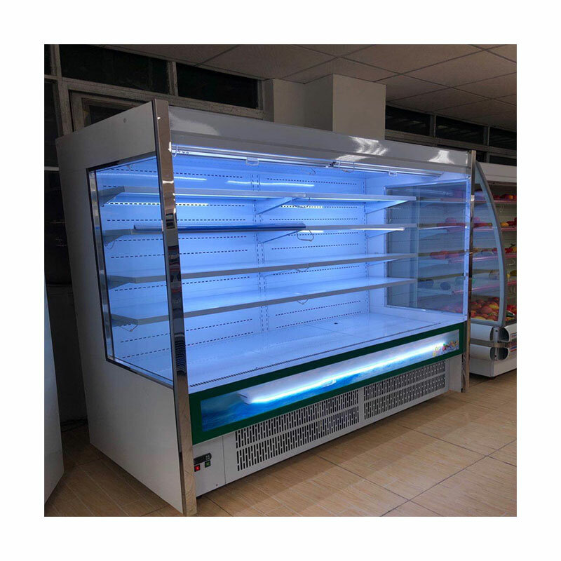 Ferramentas e equipamentos de refrigeração usado carne vegetal chiller equipamentos de refrigeração exibição aberta refrigerador
