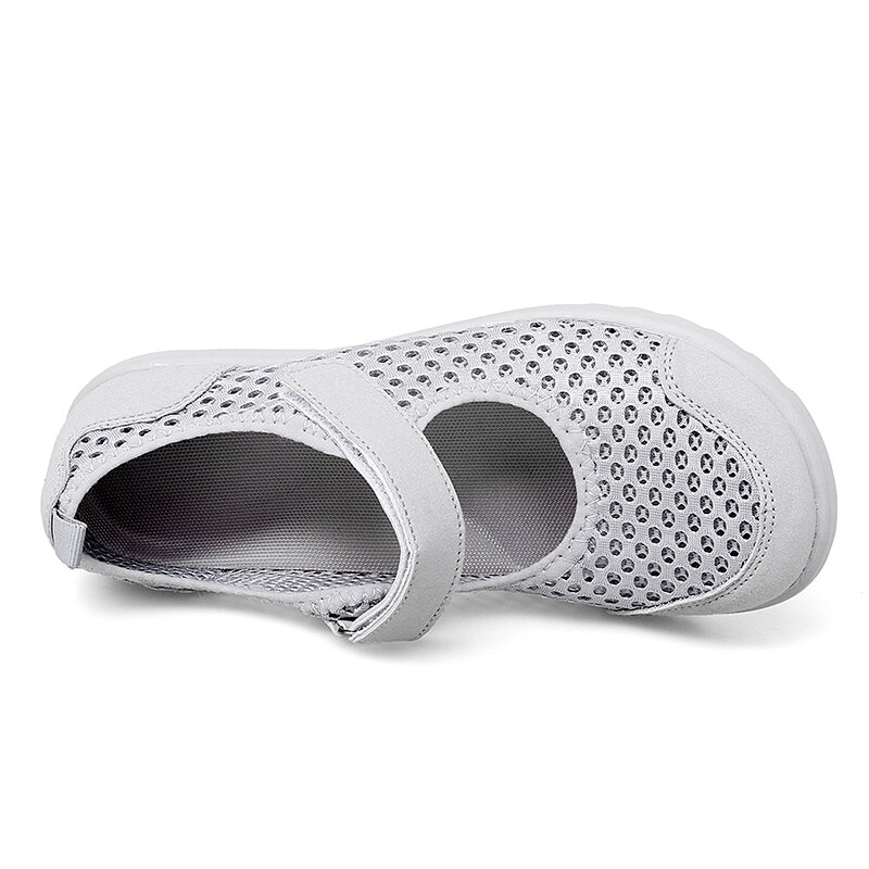 STRONGSHEN-Sandalias de malla transpirable para mujer, zapatos cómodos antideslizantes resistentes al desgaste, a la moda, para madres y ancianos