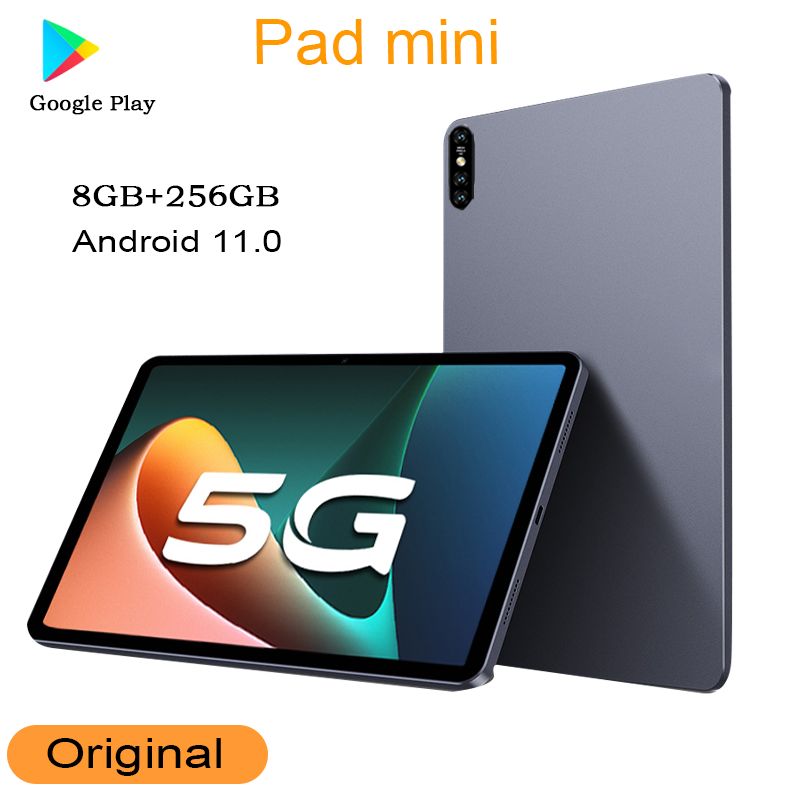 Mi Pad – mini Tablette Android 10 de 8 pouces, avec 8 go de RAM, 256 go de ROM, 10 cœurs, double SIM, Google Play, type-c, 5G, Original