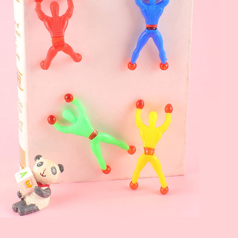 Wspinaczka po ścianie Spider Man lepki mały człowiek przykleja się do ściany, zabawka do dekompresji Spider Man dla dzieci