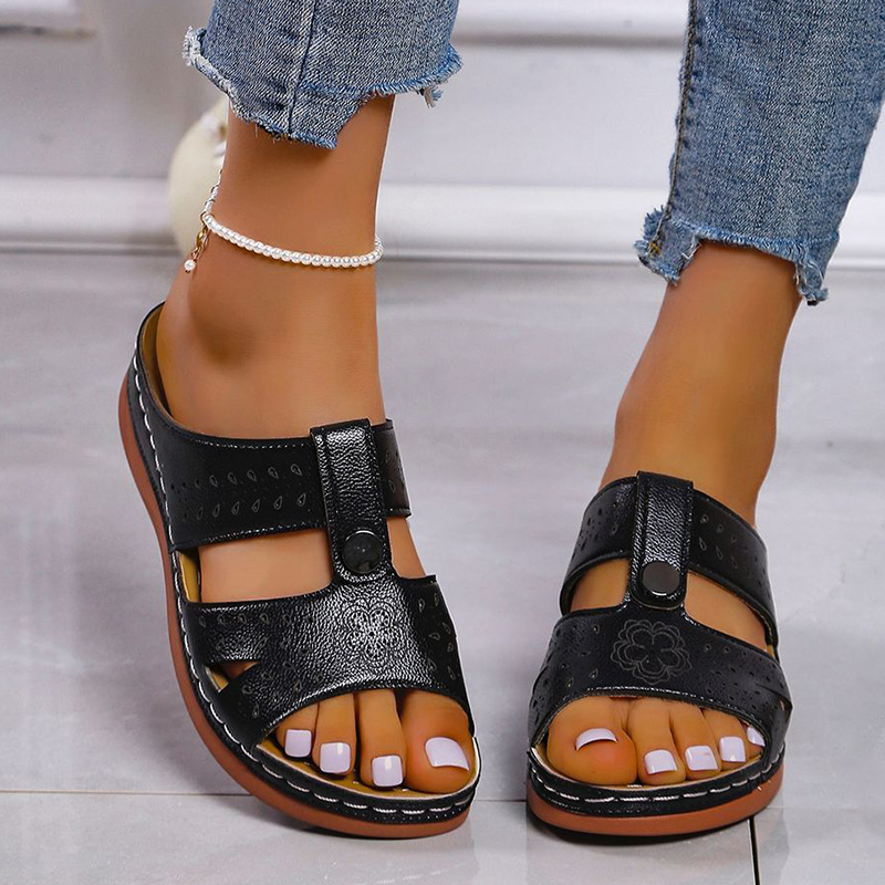 Sandals Fashion New Women Open Toe Women's Shoes Casual Beach Women shoes Solid Color Female Slides Lightweight Plus Size shoes