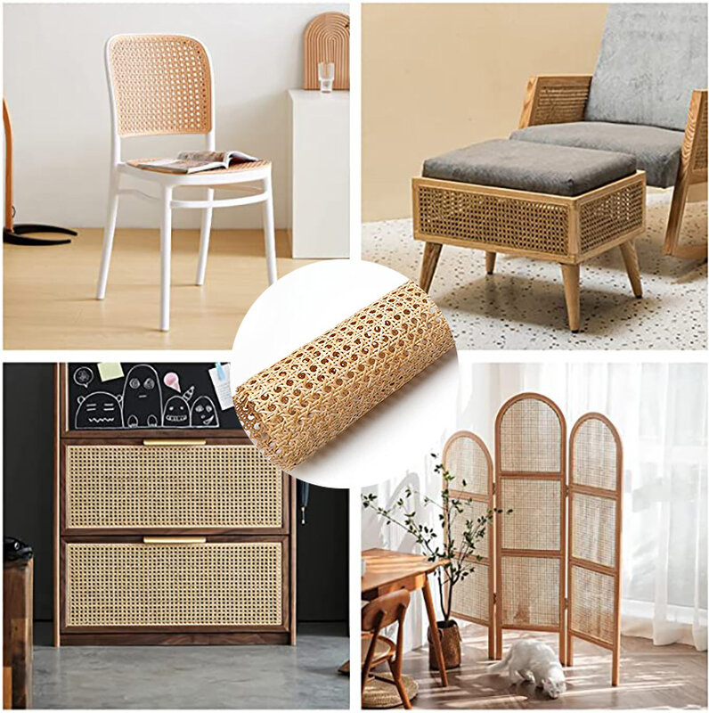 40 45 50 Rattan ottagonale tessuto decorativo mobili sedia Cabinet Craft Weave Mesh Rattan Wire