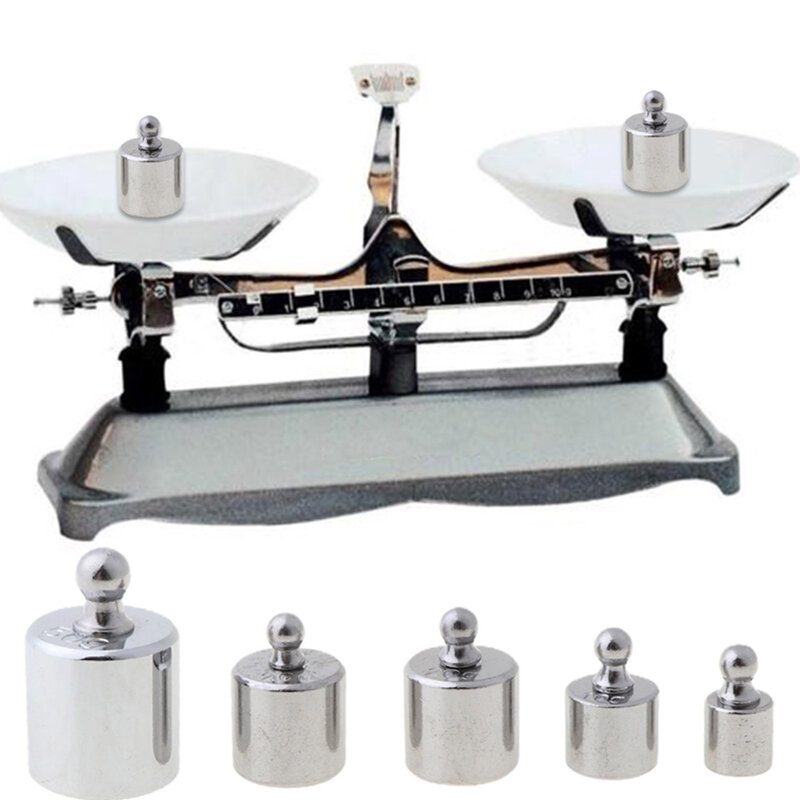 Calibrador de pesas con pinzas, Kit de pesas con pinzas para Ciencia Educativa, 5 piezas