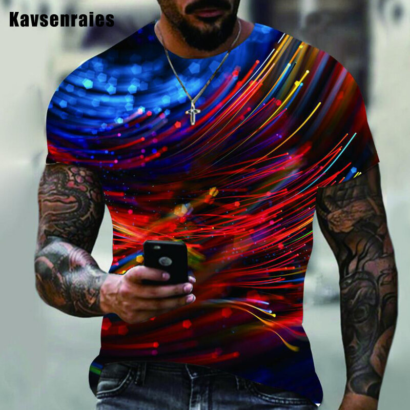 Camiseta con estampado 3D de grafiti para hombre y mujer, camiseta informal de moda de Hip Hop, ropa de calle de gran tamaño, 2022