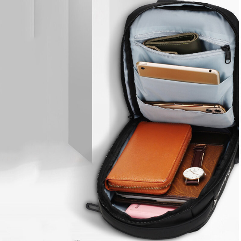 SUUTOOP Large Capacity Men Fashion Multifunction USB Crossbody Bag Shoulder Bags Travel Messenger Pack Chest Bag for Male 2020