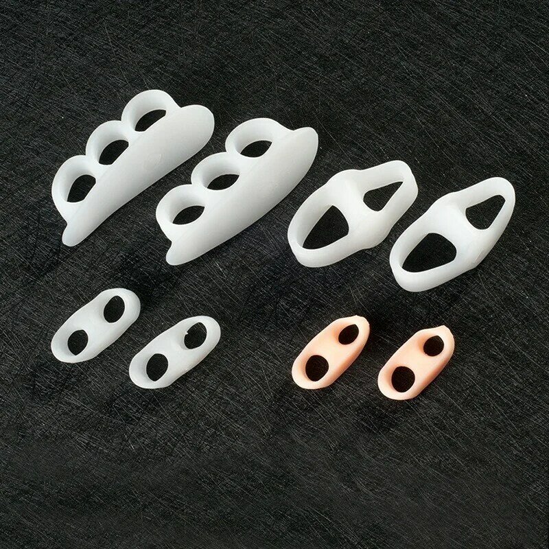 1Pair Silicone Gel Toe Separator Toe Finger Separator Feet Care Braces Supports Tools Pinky Guard Foot Hallux Valgus