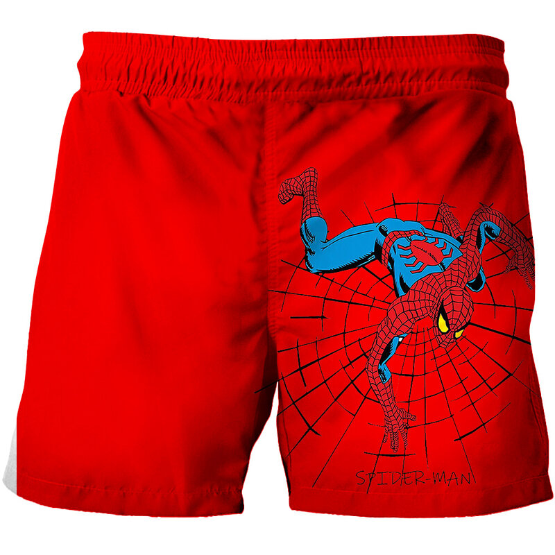 Marvel Fashion Spiderman Cosplay Shorts Superhero Hulk Printed Casual Shorts Fit to go Beach's Shorts kid boy/girls Pants Summer