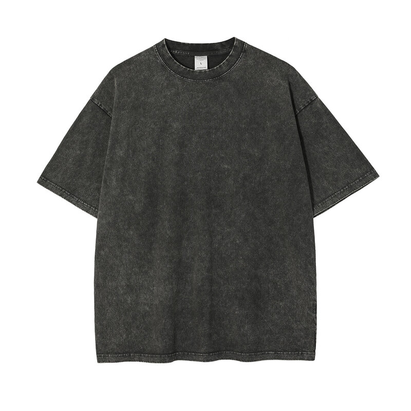 KO3188 Camiseta de algodón puro para hombre, camisa frita con nieve, retro, verano, novedad