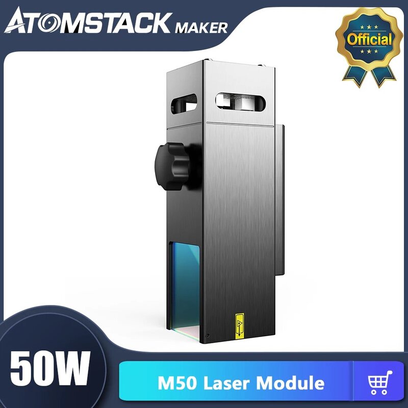 ATOMSTACK-Technologie de gravure laser M50, 50W, double point comprimé ultra fin, mise au point améliorée des partenaires, technologie de découpe laser