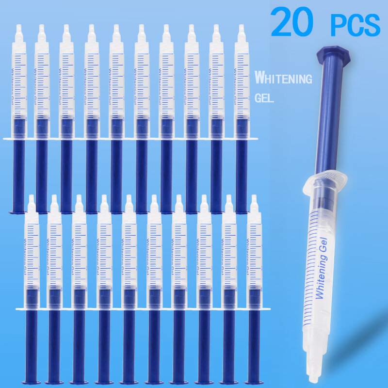 Gel de blanchiment des dents au peroxyde, 20 pièces, 44%, seringue de blanchiment dentaire, 3ml en vrac