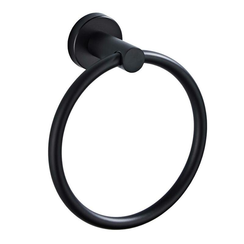 Круглая вешалка для полотенец в скандинавском стиле, черное кольцо для полотенца, круглое твердое кольцо для протирания полотенец