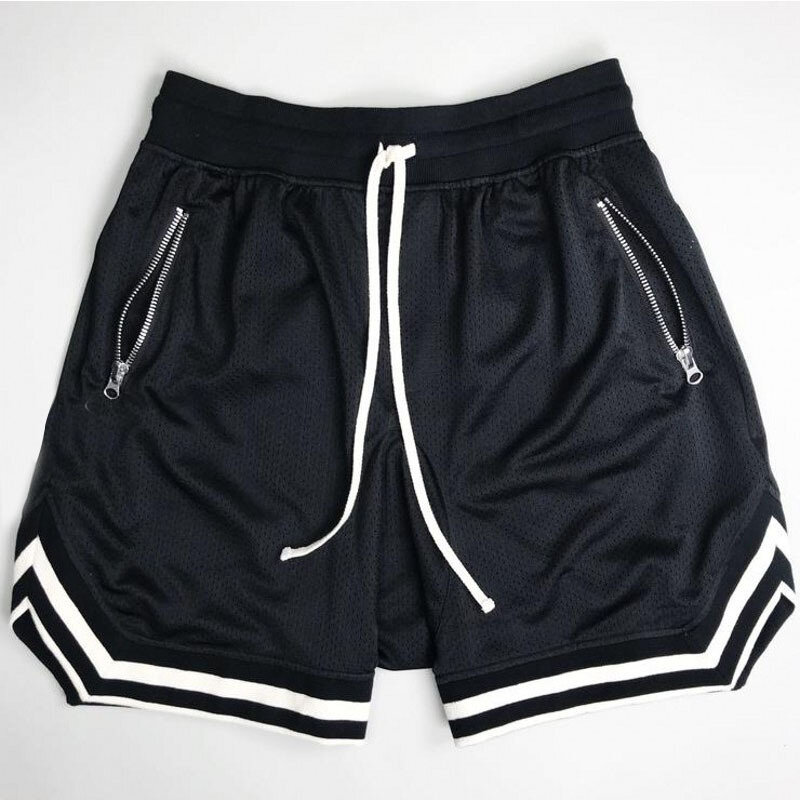 Reflexivo de alta rua shorts casuais calças esportivas masculinas solto estilo oversize cordão calças curtas tendência designer